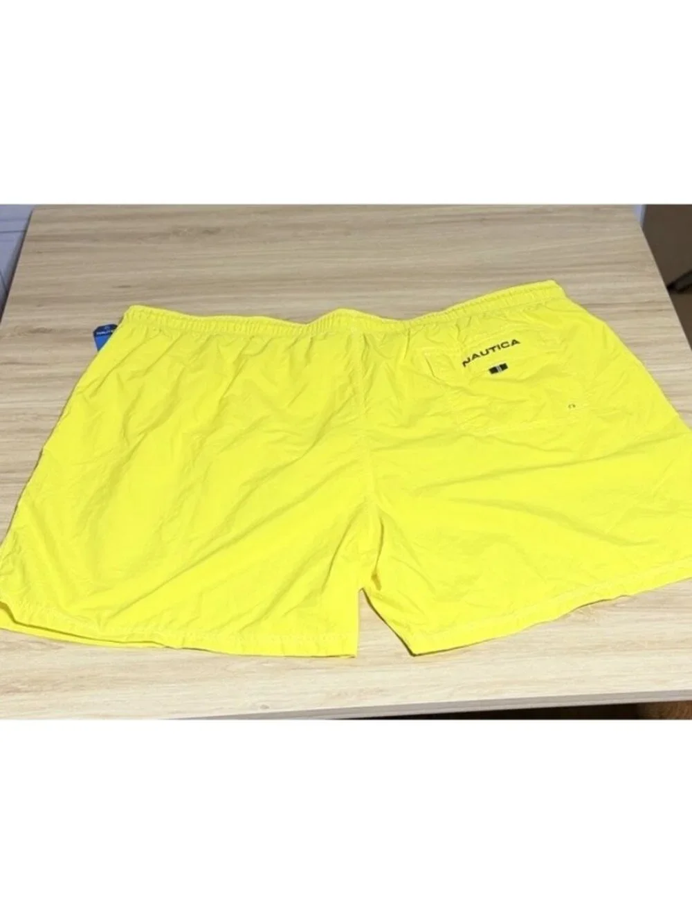 Nautica Swim Shorts Mens 6XL Yellow Performance Boxer Liner Quick Dry Trunks NEW